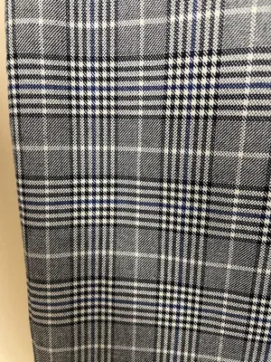 Zara Women’s Plaid Houndstooth Gray Black Blue White Midi Pencil Skirt thumbnail 7