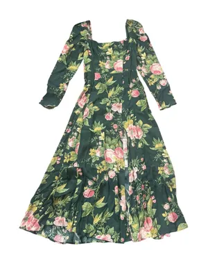 NEW Reformation Sigmund Long Sleeve Crepe Midi Dress Belvedere Floral thumbnail 1