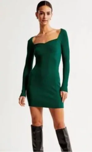 Abercrombie Long Sleeve Sweetheart Mini Sweater Dress thumbnail 1