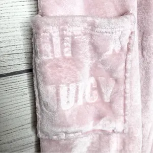 Juicy Couture Blush Pink Logo Plush Robe Size Large/ XL thumbnail 4