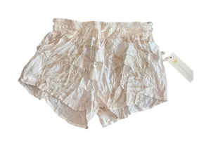 Ocean Drive Smocked Shorts Palm Leaf Print Tassel Detail Casual Size L‎ thumbnail 1