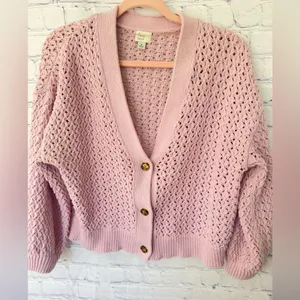 Lavender Sweater Cardigan by A New Day- Target size medium thumbnail 1