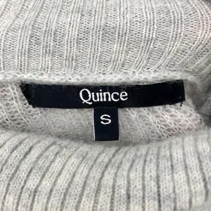 Quince Merino Wool‎ Alpaca Sweater Women's S Quiet Luxury Funnel Neck Gray Small thumbnail 6