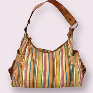 Fossil multicolor stripped hand bag thumbnail 2