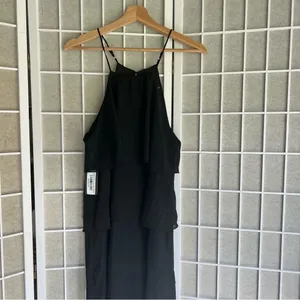 NWT HYFVE Layers of fabulous maxi dress small black halter dress thumbnail 3