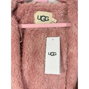 UGG Aarti Hooded Fleece Robe Dusk Pink 1121091 Plush Loungewear M thumbnail 8