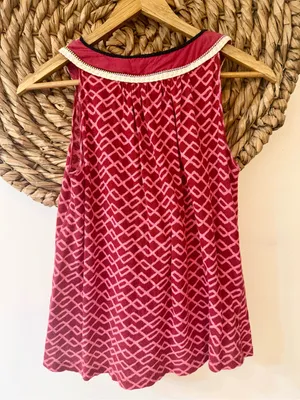 Anthropologie Akemi + Kin Vela Embroidered Linen Blend Tank Top Size Small thumbnail 5
