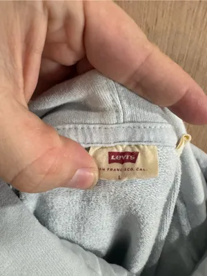 Women’s Levi's Light Blue Hoodie with Colorful Graphic Logo Size Large thumbnail 4
