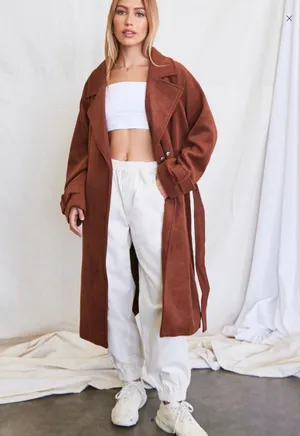 Forever 21 Brown Coat thumbnail 1
