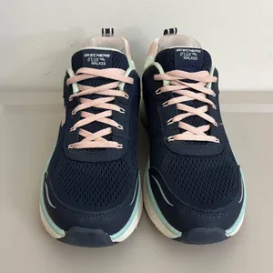 Skechers D'Lux Walker Sneaker Womens 10 Navy Leather Mesh Relaxed Fit 149023 thumbnail 3