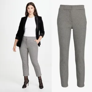 A.L.C.‎ James Pants Houndstooth Cotton Blend Black Cream Size 18 NWT thumbnail 2