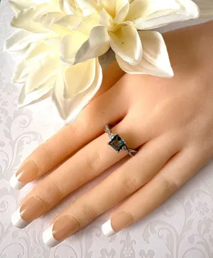 AQUA Aquamarine Ring, Size 8 thumbnail 4