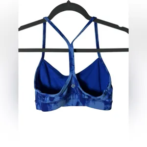 Lululemon Flow Y Bra Nulu Light Support B/C Cup‎ Game Day Blue Multi Size 4 thumbnail 6