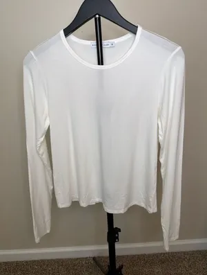 Sincerely Jules Lux‎ White Long Sleeve Top Size M thumbnail 1