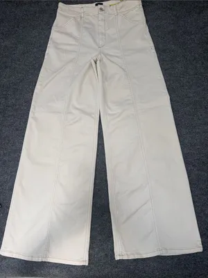 Anthropologie Maeve By Delaney Clean-Seamed High-Rise Wide-Leg Jeans size 31T thumbnail 11