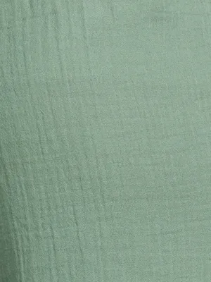 Eileen Fisher Nori Drawstring Wide Leg Cropped Culottes Organic Cotton Gauze thumbnail 4