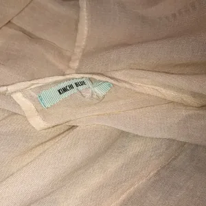 Kimchi Blue cream sheer boho blouse size large thumbnail 5