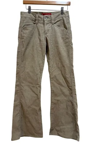 Vintage Y2K Low Slouch Corduroy's Low Rise Bootcut Flare Levi's Tan Beige Sz 0 thumbnail 1