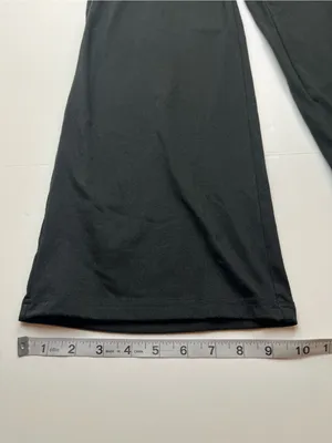 Quince Flowknit Wide Leg Pant Drawstring Black Womens Size Medium Stretch Lounge thumbnail 9