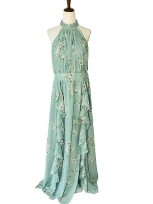 BIRDY GREY Joyce Floral Halter Maxi Dress thumbnail 3