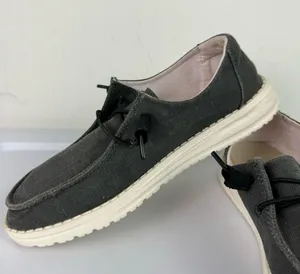 Hey Dude Wendy Chambray Moccasin Slip On Shoe Sz 7 Dark Grey Black thumbnail 13