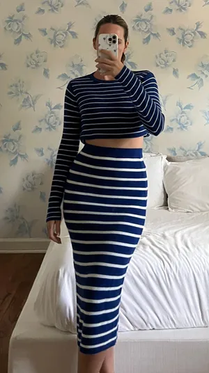 Mango Matching Set Blue Stripes thumbnail 1