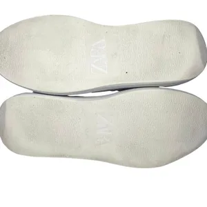 Zara White Leather Platform Sneakers Pebbled Lace Up Chunky EU 40 thumbnail 8