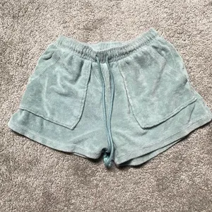 Zara terry cloth drawstring comfort short mint green size Small thumbnail 2