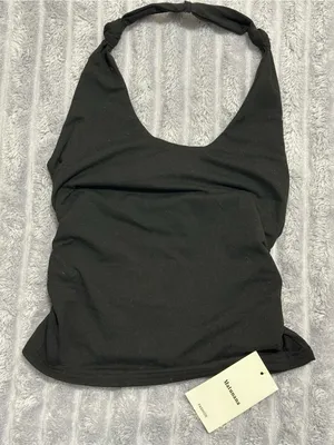Matunana Black Ruched Halter Top — Size XS thumbnail 1