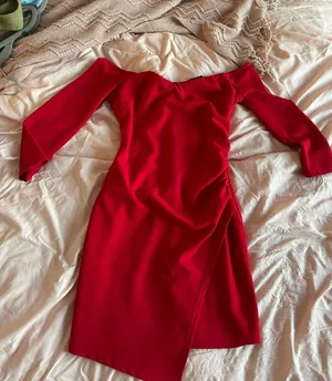 Red Off The Shoulder Dress thumbnail 2