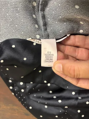 Victoria’s Secret Pajama Top XL Black White Polka Dot Blazer Button Front thumbnail 4