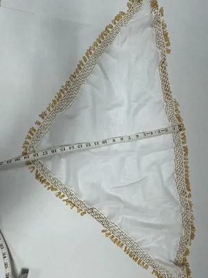 Egyptian Belly Dance Hip Scarf With Gold‎ Bead Trimming - 39" x 25" x 25". thumbnail 12