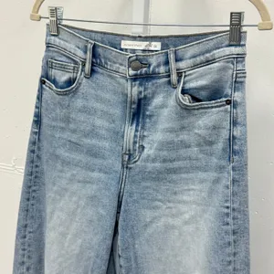Altar'd State‎ High Rise Wide Leg Distressed Jeans Light Wash Raw Hem W26 thumbnail 3