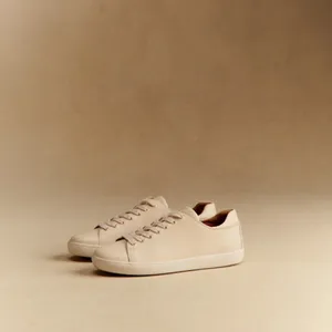 SEZANE Jack Trainers Patent Leather Comfort Sneakers Beige US 9.5 thumbnail 2