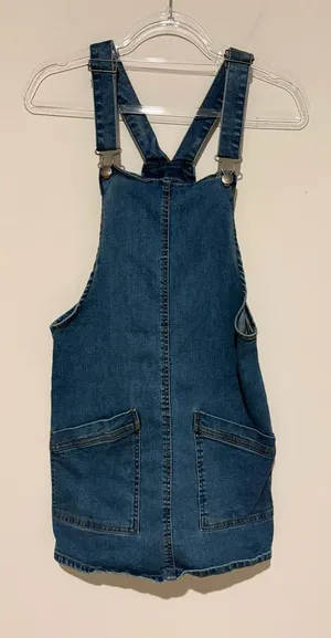 No boundaries overall denim dress‎ pockets juniors size medium thumbnail 1