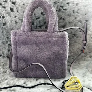 kate spade ellie Faux Fur Tote Bag purple thumbnail 4