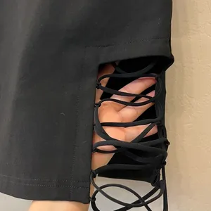 Revolve By The Way double split elastic lace skirt, black, S, stretchy, NWT thumbnail 6