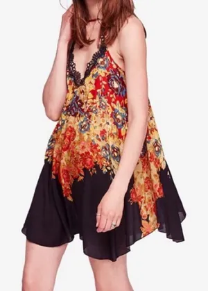 NWT free people floral haze‎ mini slip dress Xs thumbnail 1