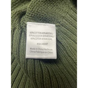 ModCloth Olive Green Knit Puff Short Sleeve Sweater Light Purple Ribbon- Medium thumbnail 12