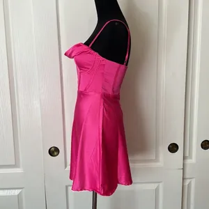 Princess Polly Spotlight Pink Satin Mini Dress thumbnail 2