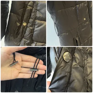 DKNY Women's Black Hooded Long Puffer Coat Down Fill Fleece Lined Jacket Small thumbnail 8
