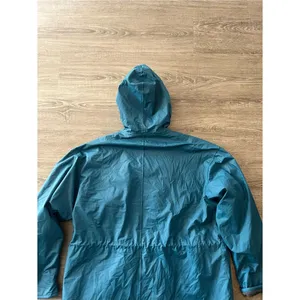 Misty Harbor Rain Coat Jacket Womens Large Teal Hooded Fleece Lined Vinyl Coat thumbnail 10