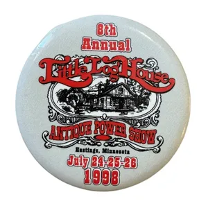 8th Annual Little Log House Antique Power Show Hastings MN Button 1998‎ VTG thumbnail 1