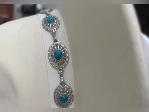 Adora Ivory Felt Western Hat Turquoise Concho Band Boho Luxe Cowgirl thumbnail 5