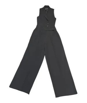 ZARA Black Sleeveless Oversized Vest Jumpsuit thumbnail 18