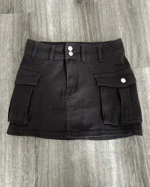 Cargo Y2K Mini Skirt Gray Size XS thumbnail 2