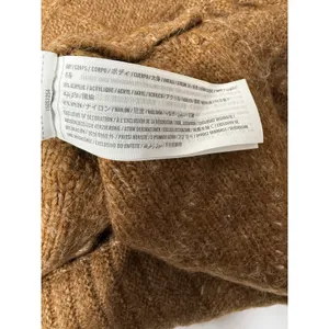 ABERCROMBIE & FITCH Cable Knit Crew‎ Dolman Sweater Sz S/M Brown Y2K Preppy Boho thumbnail 8