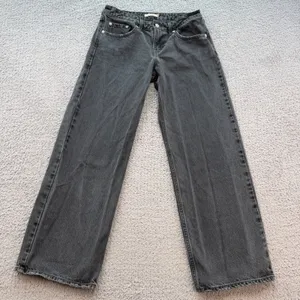 Levis Women W27 L30 Wide Leg Jeans Washed Black 100% Cotton A3566-0000 thumbnail 1