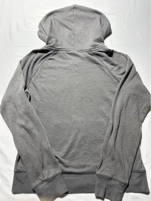 PINK Victoria's Secret Gray Zip Hoodie Neon Yellow Logo Size thumbnail 4