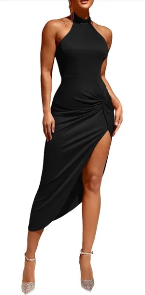 Women's Bodycon Dress Black thumbnail 1